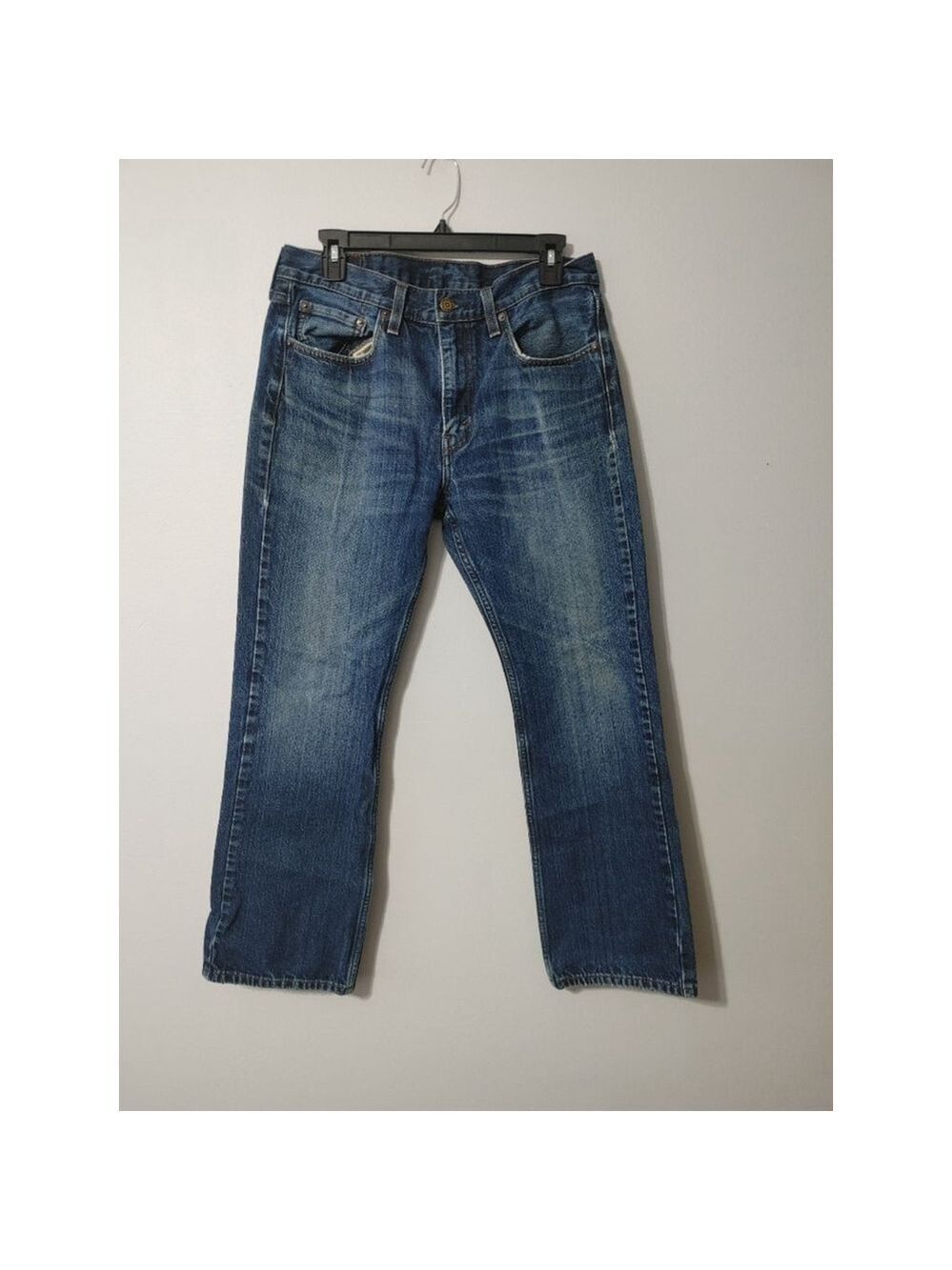 Men's Levi's 527 Whiskered Blue Bootcut Jeans Waist 32x28